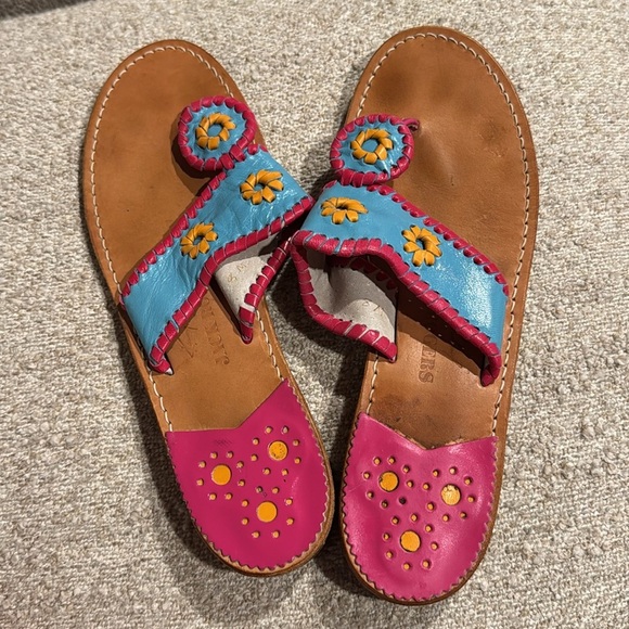 Jack Rogers Limited Edition Kenny Scharf Sandals Size 8 - Picture 10 of 10